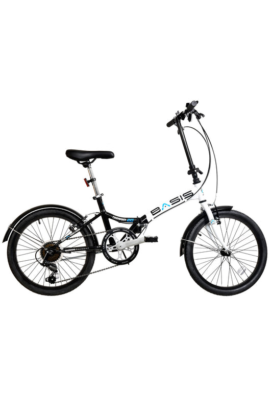 Bata Basis Compact 20 Folding Commuter Bicycle(Black/White,Royal Blue)